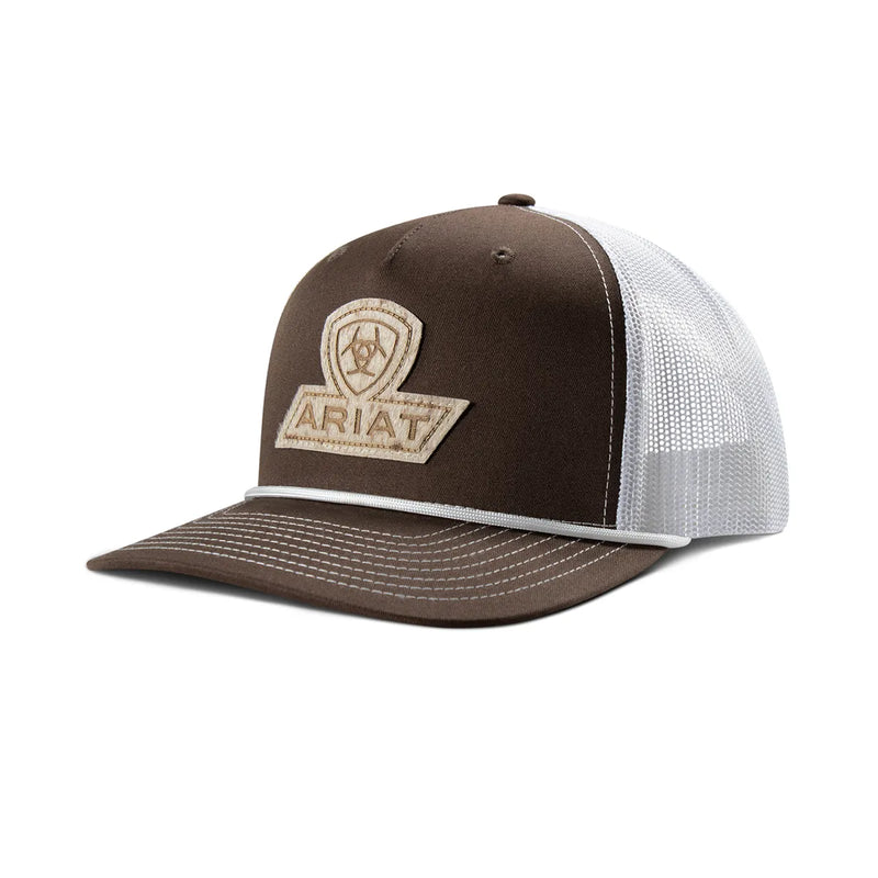 Ariat Mens Richardson 112 Cap Snap Back Cal Hair Patch Brown