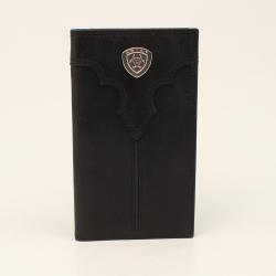 ARIAT Men's Center Bump Shield Wallet Black