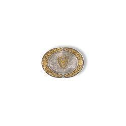 Ariat Oval Buckle Smooth Edge Floral Emblem