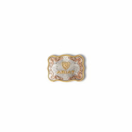 Ariat Rectangle Buckle Scalloped Rope Edge