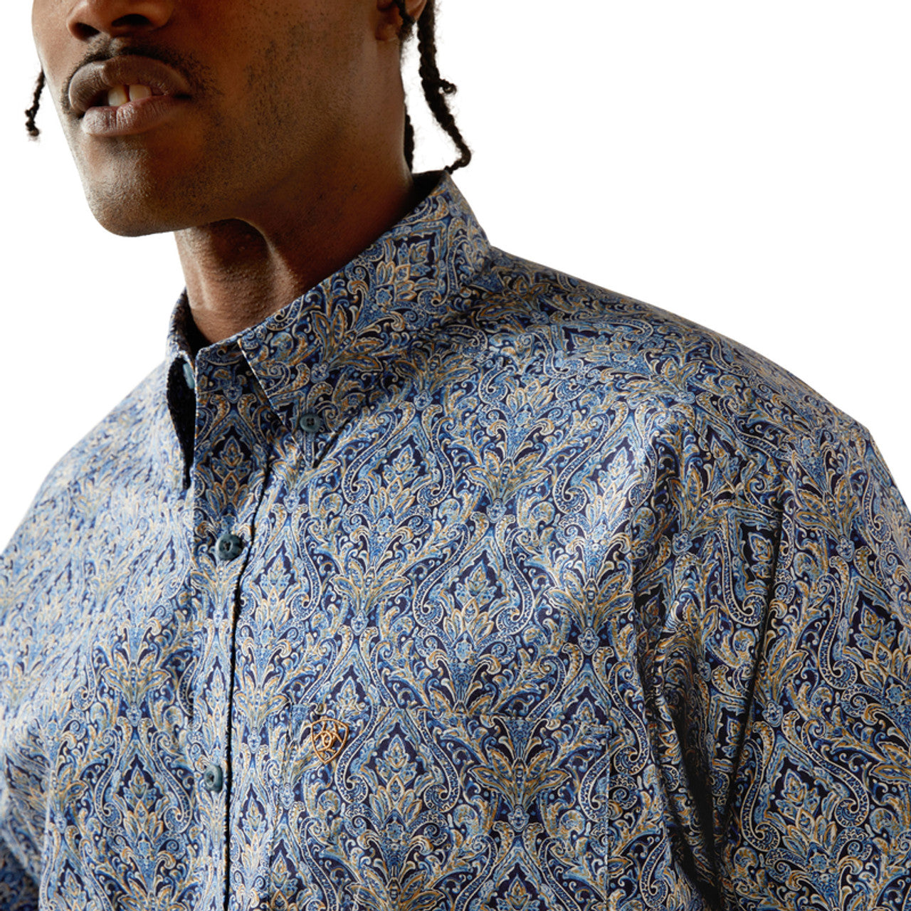 ARIAT STONEY CLASSIF FIT BLUE PRINT - MENS SHIRT - 10062237