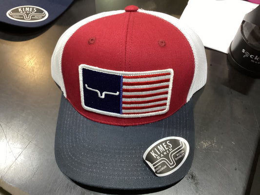 KIMES RANCH American Trucker Burgundy Cap