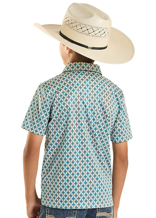 Rock&Roll Mini Aztec Geo Printed Polo