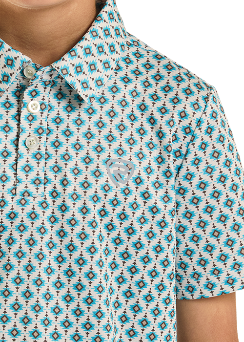 Rock&Roll Mini Aztec Geo Printed Polo