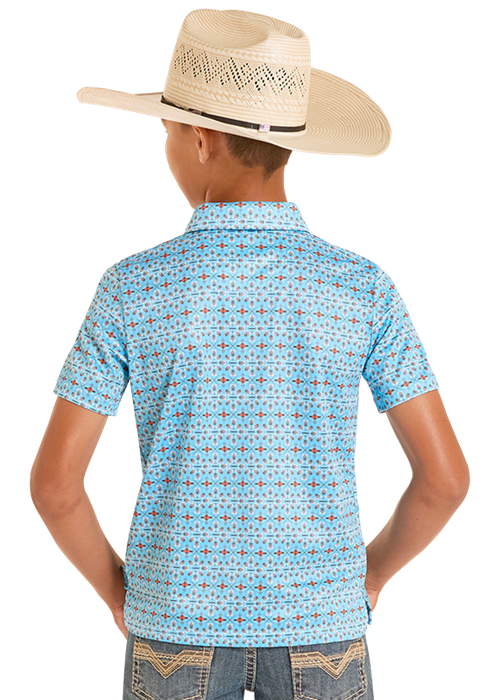 Rock&Roll Mini Aztec Geo Printed Polo