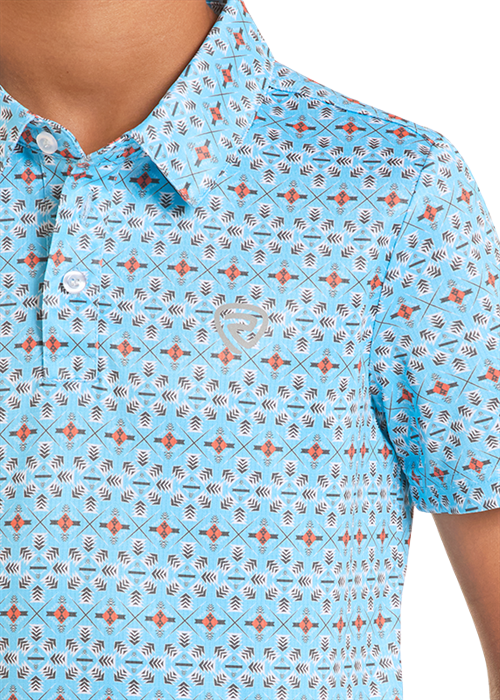 Rock&Roll Mini Aztec Geo Printed Polo