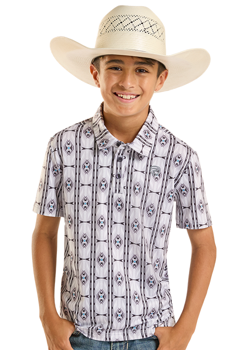 Rock&Roll Mini Aztec Geo Printed Polo