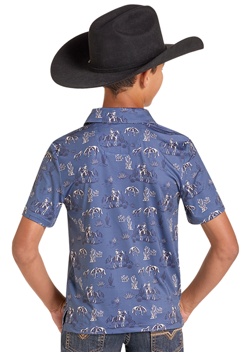 Rock&Roll Novelty Print Lite Polo