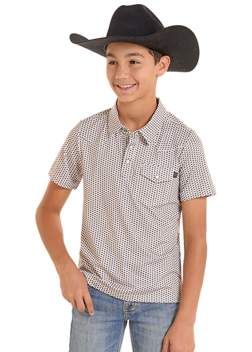 Rock & Roll Geo Core Western Vented Polo