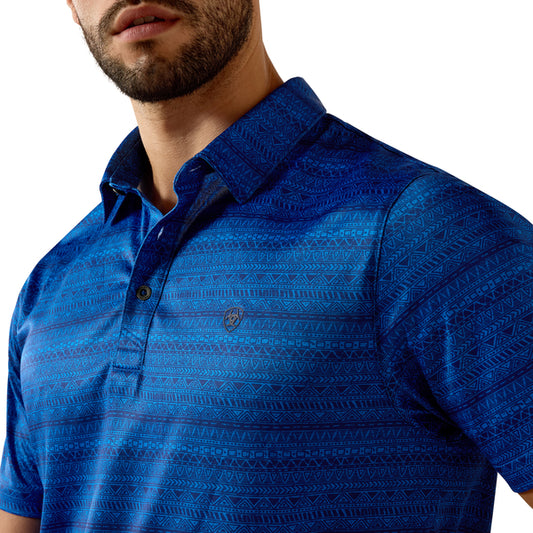 Ariat Men's All Over Print Fitted Polo