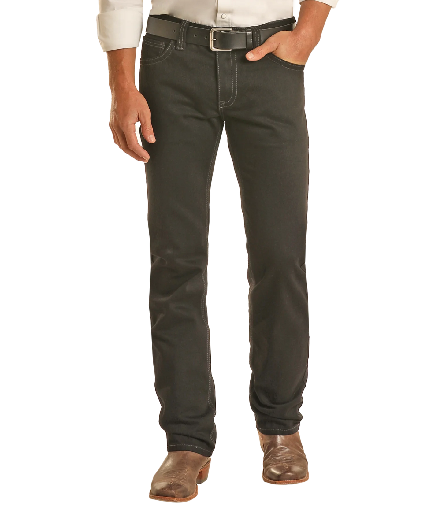 Rock&Roll Black Slim Straight Jeans