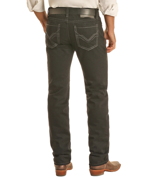 Rock&Roll Black Slim Straight Jeans