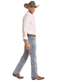 Rock&Roll Straight EMB Revolver - Light Wash
