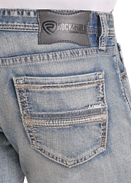Rock&Roll Straight EMB Revolver - Light Wash