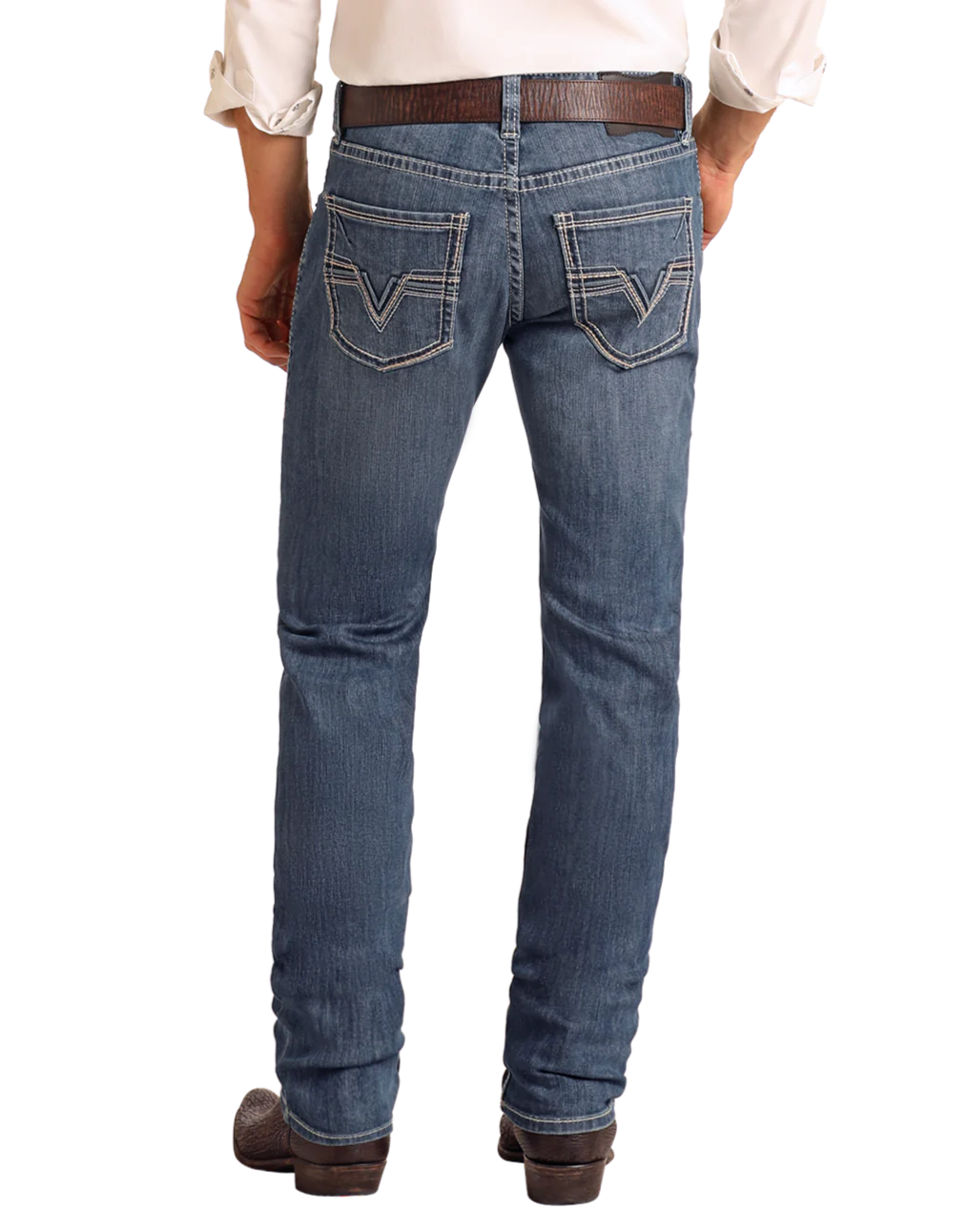 Rock&Roll Two Tone EMB Skinny Jean