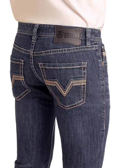 Rock&Roll Rope Stitch Dark Vintage Rifle Skinny