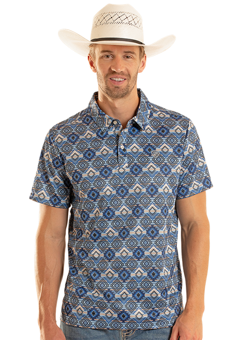 Rock&Roll Aztec Printed Polo