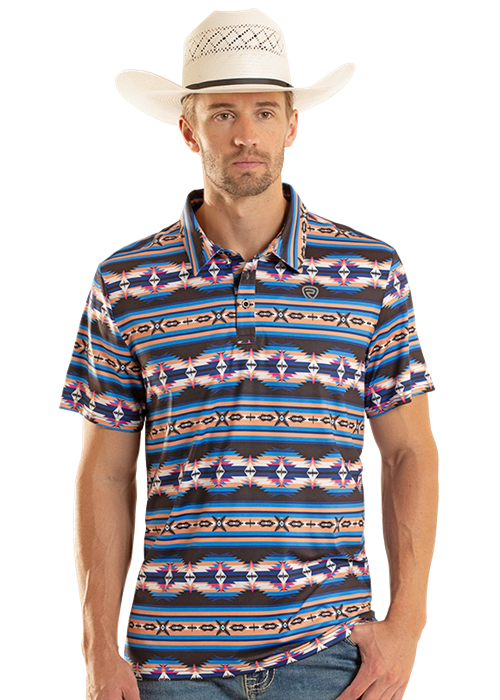 Rock&Roll Aztec Printed Polo