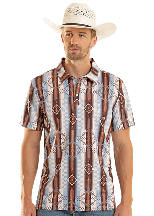 Rock&Roll Aztec Printed Polo
