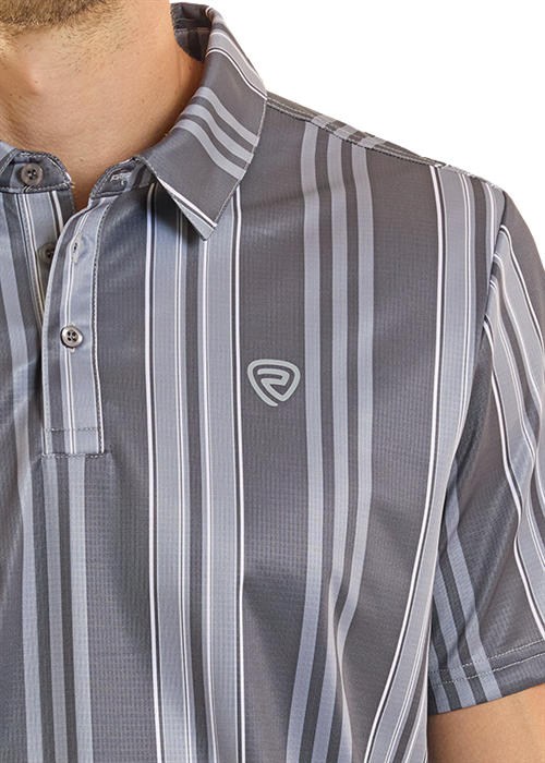 Rock&Roll Stripe Printed Polo