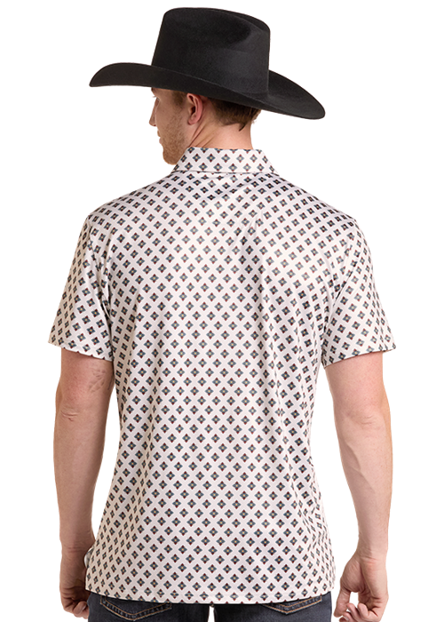 Men's Rock&Roll Aztec Print Lite Polo