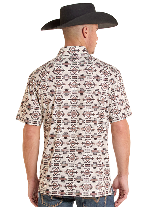 Rock&Roll Southwestern Print Polo