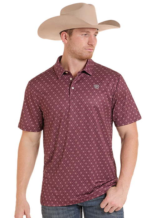 Rock & Roll Geo AllOver Printed Polo