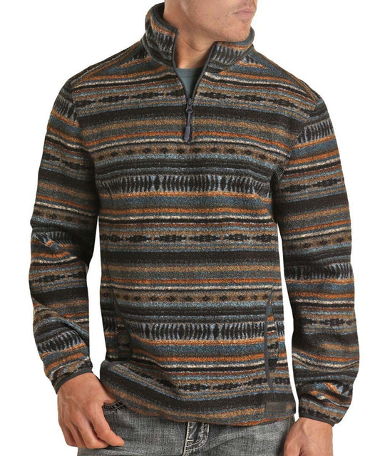 **FINAL SALE** Rock & Roll Cowboy Men's Aztec Berber Pullover