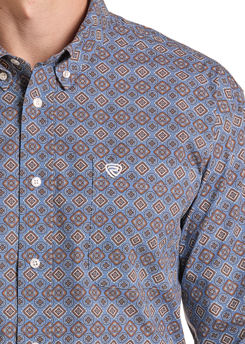 Rock&Roll Medallion Print LS Shirt