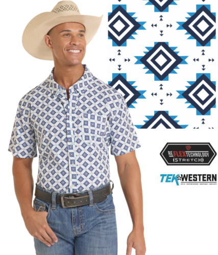 Rock&Roll TEK Core Geo Print - White