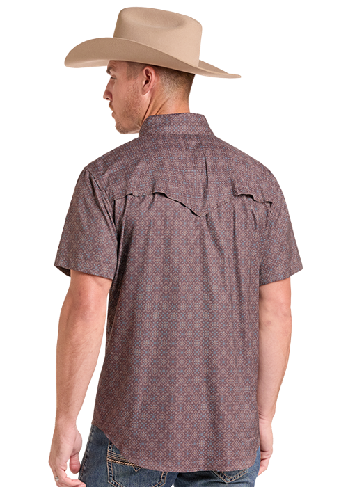Rock&Roll Medallion Print Snap Shirt