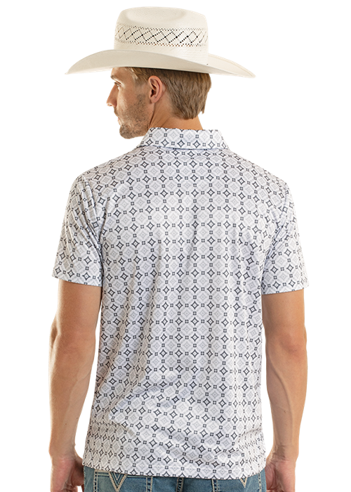 Rock & Roll Denim Men's Medallion Print Polo
