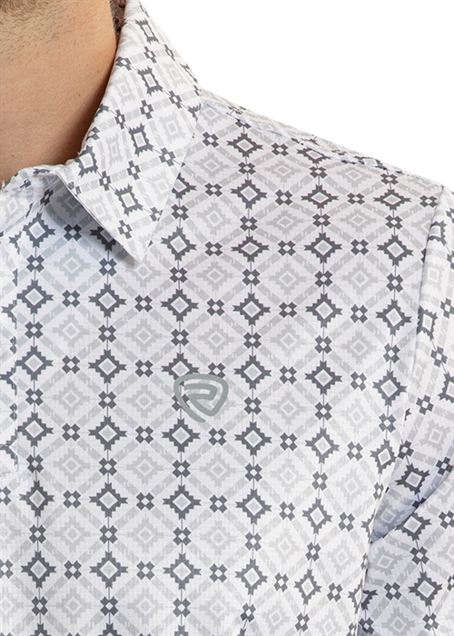 Rock & Roll Denim Men's Medallion Print Polo