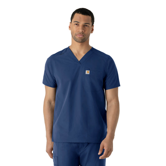 Force Essentials Men's V-Neck Shirttail Scrub Top
