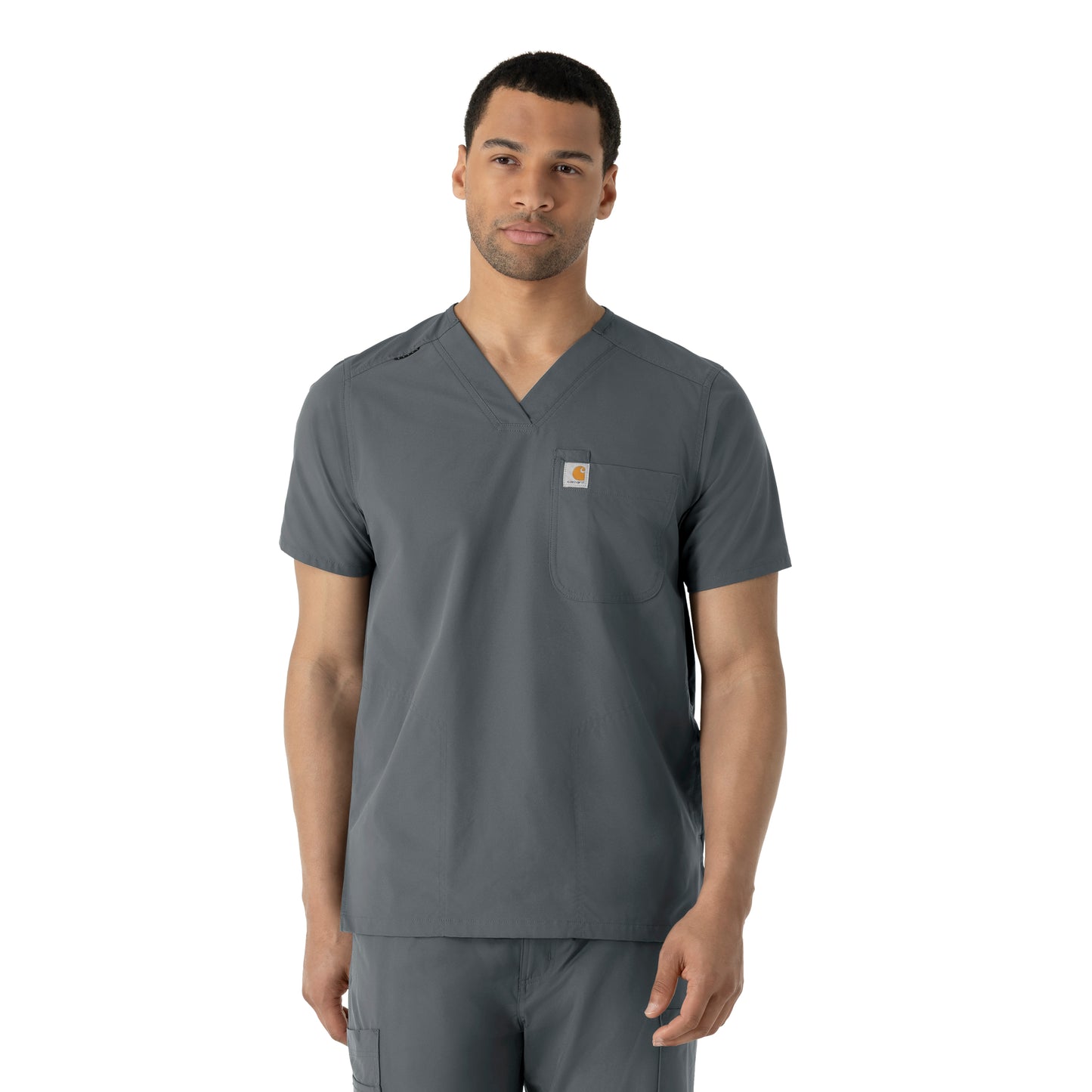 Force Essentials Men's V-Neck Shirttail Scrub Top
