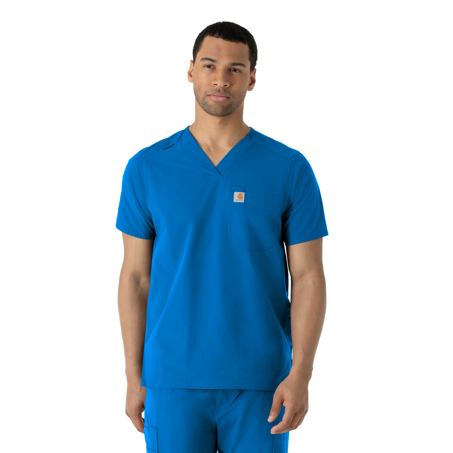 Force Essentials Men's V-Neck Shirttail Scrub Top