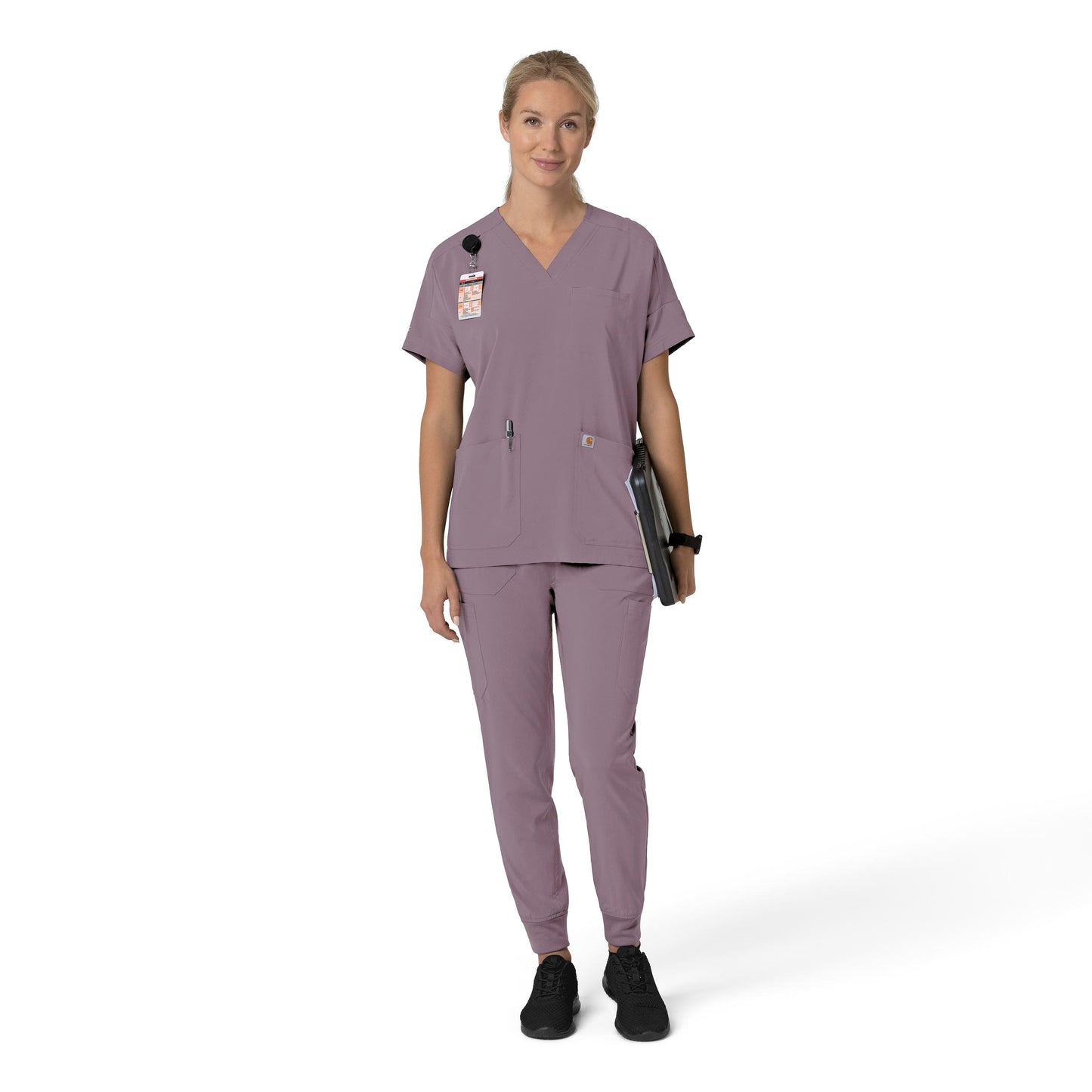 Carharrt Force Cross-Flex Women's Cargo Jogger Scrub Pant Lavender Mist