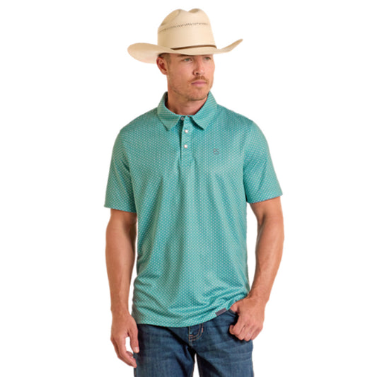 Panhandle Men's SS Turquoise Snap Polo