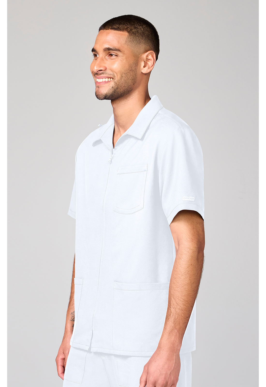 Men's Full Zip Jacket in White