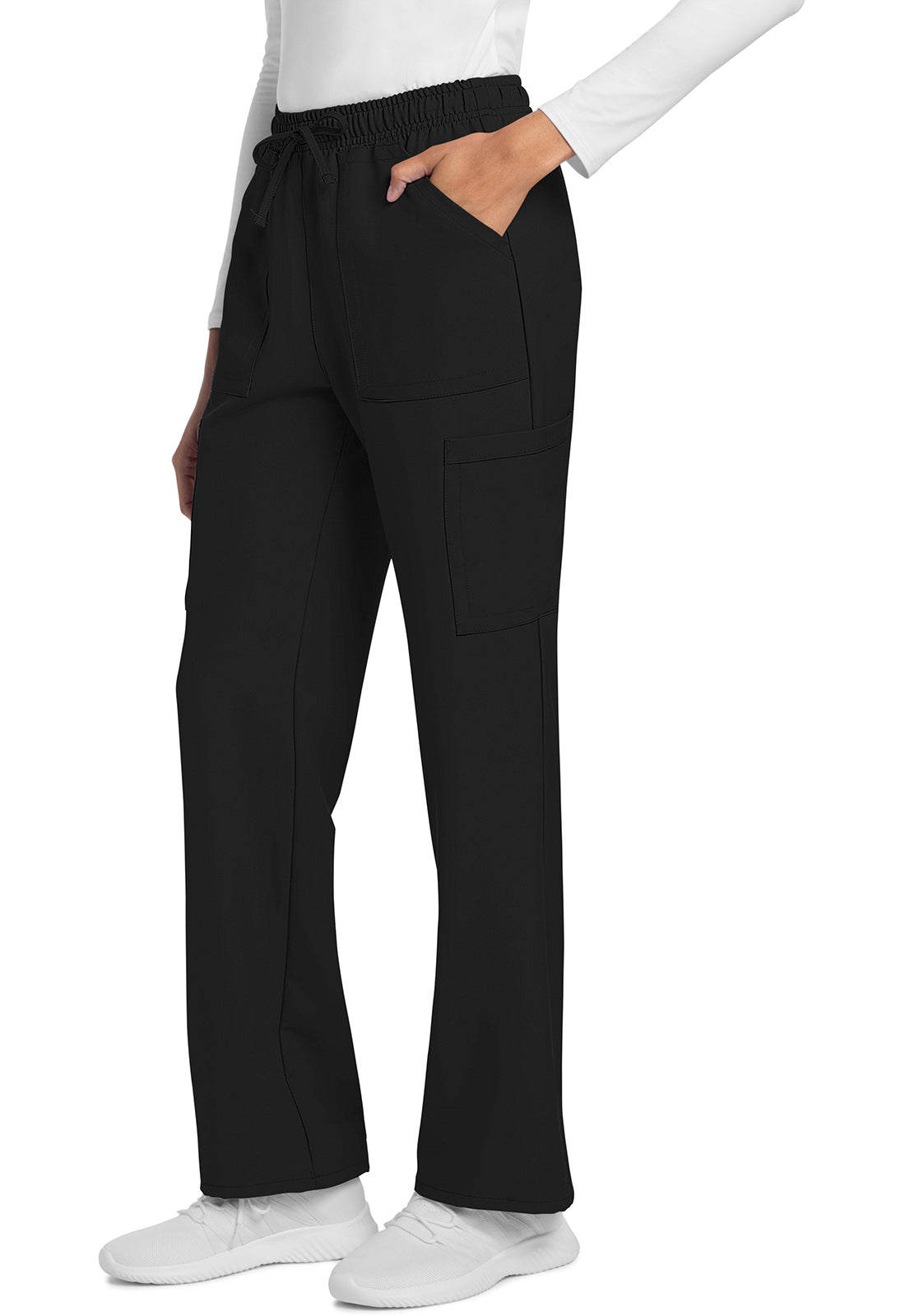 Cherokee Ultra Mid Rise Drawstring Trouser Cargo Pant - Petite