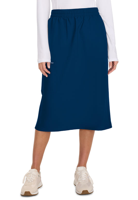 Women's Elastic Waist Skirt in Navy