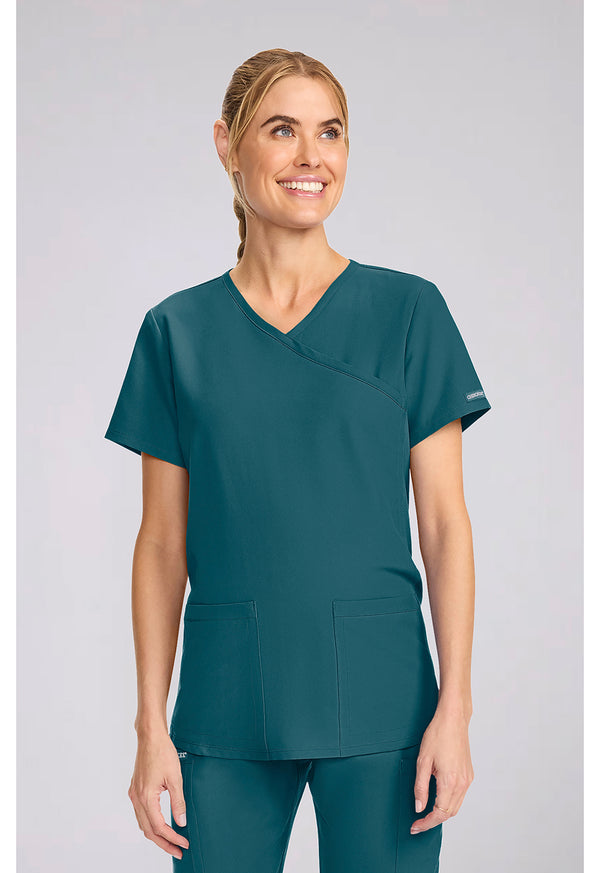 Cherokee Ultra Maternity Mock Wrap V-Neck Top