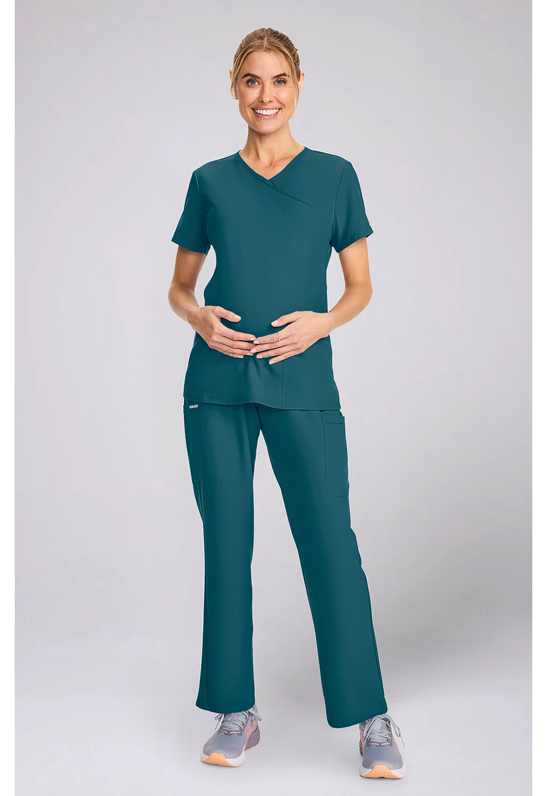 Cherokee Ultra Maternity Mock Wrap V-Neck Top