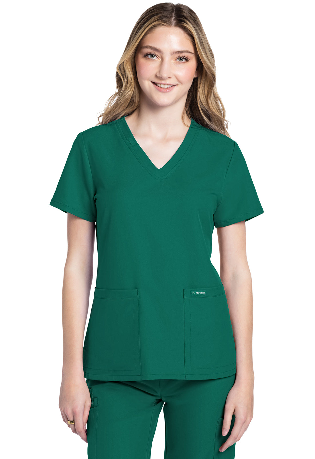 Cherokee Workwear Originals Ultra Women's 2-Pocket V-Neck Scrub Top