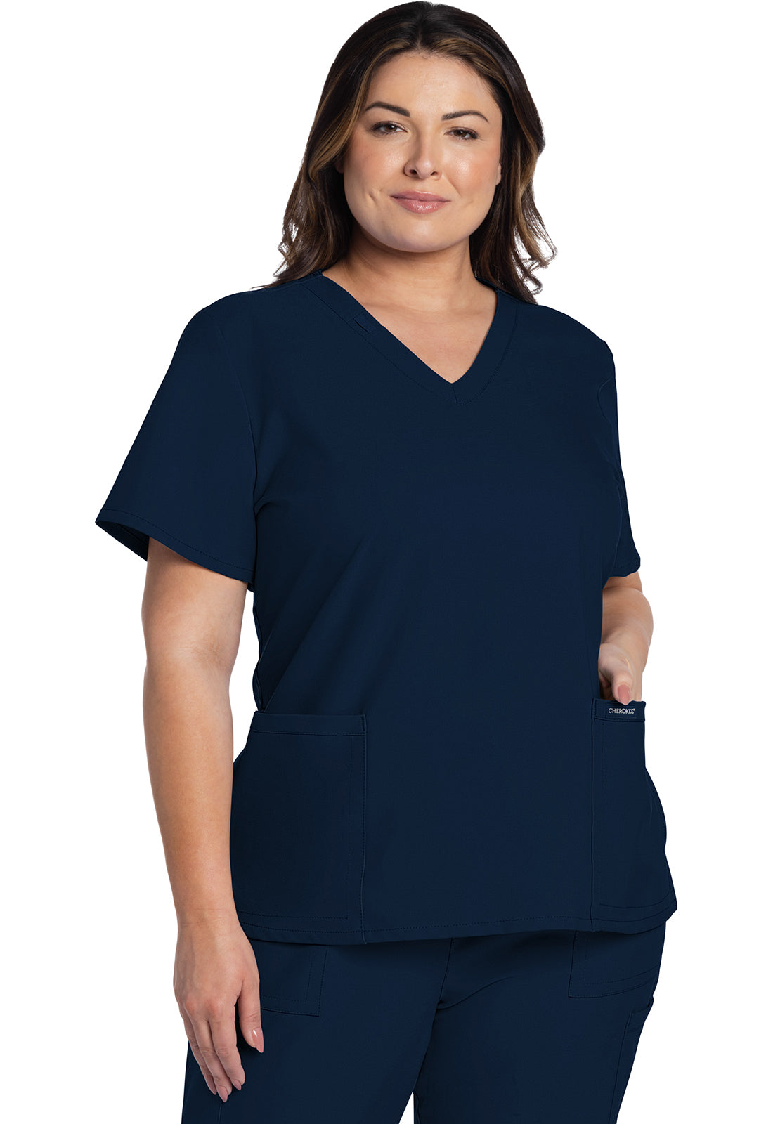 Cherokee Workwear Originals Ultra Women's 2-Pocket V-Neck Scrub Top