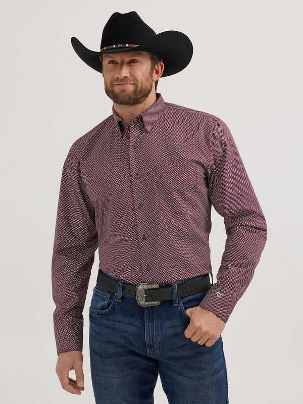 Wrangler Cody Johnson Marron Print Shirt