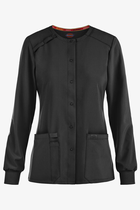 Dickies EDS Essentials Women's 2-Pocket STRETCH Snap Front Scrub Jacket