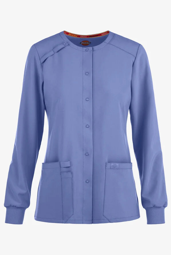 Dickies EDS Essentials Women's 2-Pocket STRETCH Snap Front Scrub Jacket