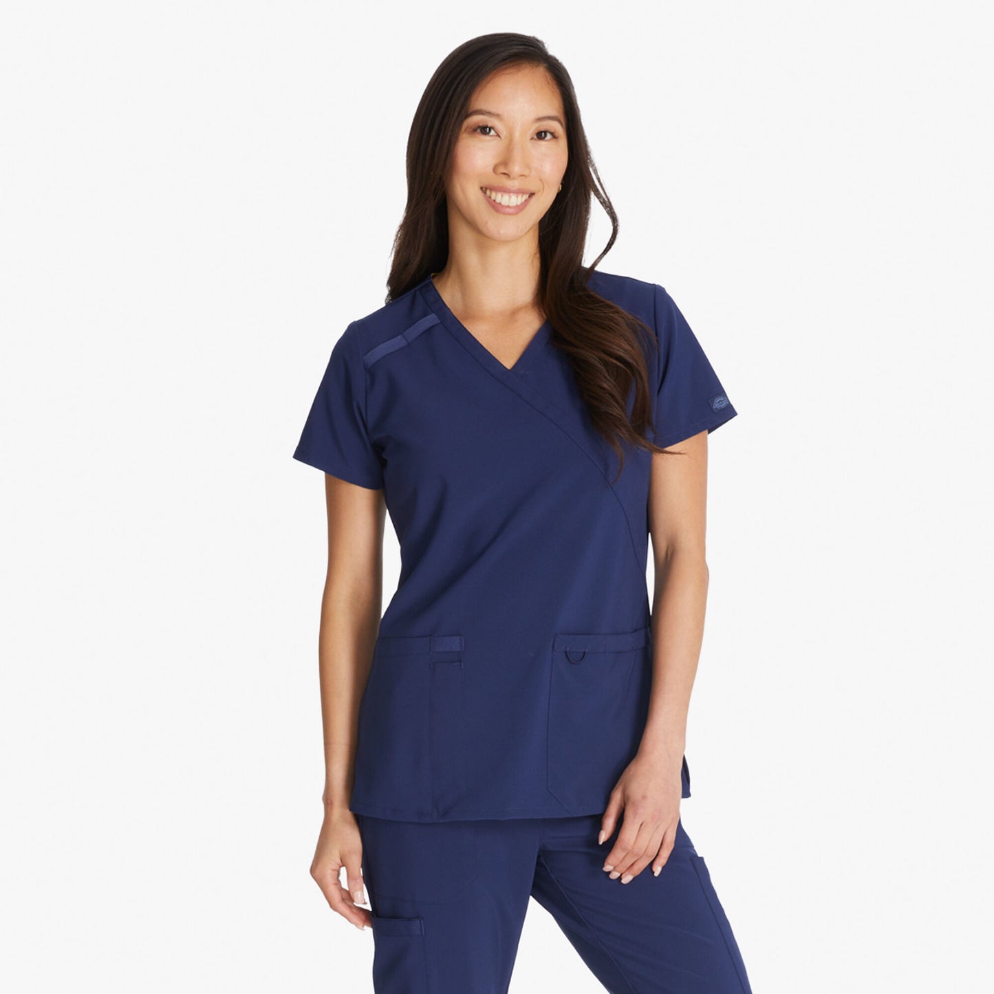 Women's EDS Essentials Mock Wrap Scrub Top - Plus