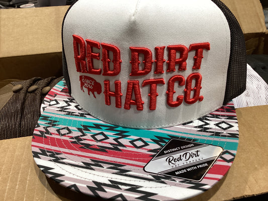 Red Dirt Tribal/White/Black 5 Panel